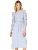 TRUTH & FABLE Women's Midi Lace A-Line Dress