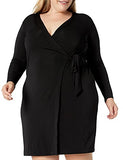 Women's Plus Size Signature Long Sleeve Wrap Dress | Women's Work Dresses