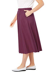 Woman Within Women's Plus Size 7-Day Knit A-Line Skirt | Original Brand