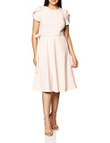 Women's Tulip Sleeved A-line Dress with Self Belt | Women's Work Dresses