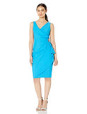 Women's Slimming Short Ruched Dress With Ruffle(Petite And Regular)