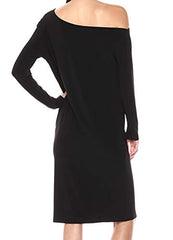 Women's Long Sleeve Drop Shoulder Dress