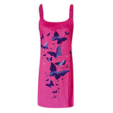 Summer Dresses for Women, Fashion Ladies's O-Neck Printing Casual Loose Strapless Sexy Sling Dress Party UK Size | Women's Work Dresses