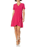 Women's Petite Short Sleeve Ballerina Wrap Dress