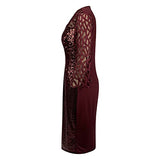 Women's Dress Sweet & Cute Dress Ladies Sexy Plus Size Long Sleeve Solid Splicing Perspective Sequin Dress Fancy Cocktail Dress Party Dress Maxi A-line Dress | Original Brand | Women's Cocktail Dresses