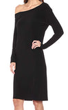 Women's Long Sleeve Drop Shoulder Dress | Women's Evening Gowns