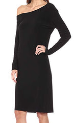 Women's Long Sleeve Drop Shoulder Dress