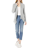 Women's Ultra-Soft Ribbed Draped Cardigan Sweater