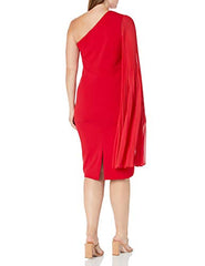 Women's Pleated One Shoulder Party Dress