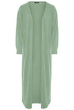 Limited Collection Sage Green Long Cardigan - Women's - Plus Size Curve | Women's Cardigan