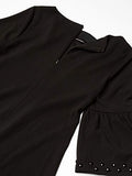Women's Bell Sleeve Scuba Crepe Dress with Hardware | Women's Work Dresses