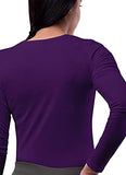 Purple Scrubs for Ladies - Long Sleeve Comfort Underscrub Tee - SIVVAN Womens Fall Fashion | Women's Tops and Blouses