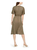 Women's A-line Dress with Flutter Sleeves and Cross Front | Original Brand | Women's Work Dresses
