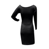 Women Dresses Sale, Fashion Ladies Sexy Solid V-Neck Long-Sleeved Sheath Tight Mini Dress UK Size Party Elgant Dresses Clearance Work Dress Office Dressing