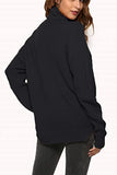 Women's Jumpers Loose Turtleneck Sweater Long Sleeve Roll Neck Colour Block Knitwear