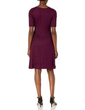 Women's Half Sleeve Front Twist Fit & Flare Dress | Women's Work Dresses