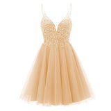 Rjer Homecoming Dresses for Teens Spaghetti Strap Cocktail Dresses for Women Formal Dresses for Teens