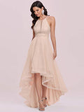Womens Sleeveless Tulle A Line High Low Cocktail Dress  - Sara Clothes