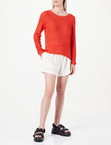 ONLY Women's ONLGEENA XO L/S Pullover KNT NOOS Sweater, Red Clay, XS | Women's Sweaters