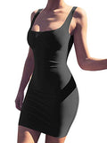 Women's Casual Summer Sleeveless Mini Sexy Bodycon Tank Club Dress