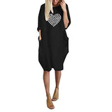 Women Dresses Casual Fashion Ladies Autumn Long Sleeve O-Neck Lovely Print Dress Club Dress | Women's Work Dresses