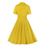 Women's Solid Plain Blazer Collar 1940s Vintage Work Dress | Original Brand | Women's Cocktail Dresses