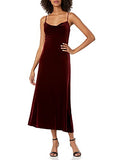 Women's Saba Velvet Cowl Neck Midi Slip Dress