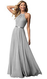 Halter Long Bridesmaid Dresses for Wedding 2021 Chiffon Formal Evening Gowns