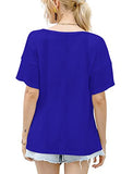 Women's V Neck T Shirts Summer Casual Loose Fit Short Sleeve Tee Tops | Original Brand | Women's Tops and Blouses