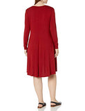 Women's Plus Size Jersey Long-Sleeve V-Neck Dress | Women's Work Dresses