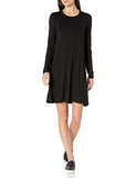 Women's Long-Sleeve Crewneck Swing Dress