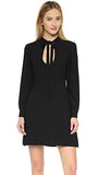 Jill Jill Stuart Women's Long Sleeve Cocktail Dress Front Cut Out and Tie at The Neck