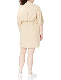 Women's Plus Size Safari Jacket Dress,  Sand,  1X | Original Brand