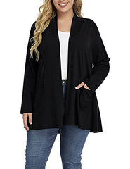 Long Plus Size Cardigans for Women Easy to Wear Open Front Clothing