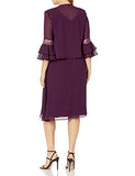 Women's Bell Sleeve Jacket Dress with Scalloped Edge Mother of The Bride | Women's Work Dresses