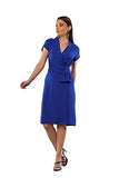 Forbes Bow Dress (Large, Blue) | Women's Work Dresses