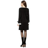 Women's Plus Size Crewneck Bow Flare Sleeve Knitted Sweater Jumper Dress