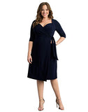 Kiyonna Women's Plus Size Sweetheart Knit Wrap Dress