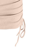 Summer Dresses for Women, Ladies's O Neck Thread Short Sleeve Drawstring Buttock Waist Sexy Dress Party UK Size | Women's Work Dresses