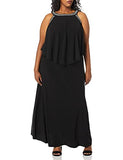 Alex Evenings Plus Size Women's Cold Shoulder Popover Dress