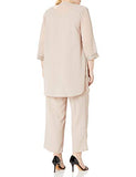 Women's Embroidered Trim Long Jacket Pant Set Mother of The Bride Dress | Women's Work Dresses