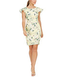 Women's Flutter Cap Sleeve Sheath Dress with Seam Detail | Women's Work Dresses