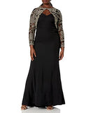 Women's L/s Lace/crepe Gown | Women's Evening Gowns