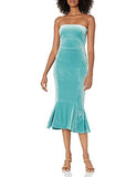 Women's Strapless Fishtail Dress to Midcalf