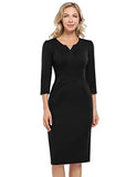 Women's Work Dress V-Neck Business Dress Slim Bodycon Pencil Dress | Women's Work Dresses