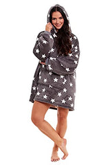 Hoodie Ultra Soft Fleece Warm Cosy Comfy Oversized Wearable Giant Sweatshirt Throw for Women Girls Adults Men Boys Kids Big Pocket One Size | Women's Cardigan