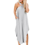 Women's Dress Summer Sundress Off The Shoulder Dress Solid Beach Dress Sexy Maxi Dresses Holiday Party Dress | Original Brand