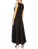 Women's Sleeveless V-Neck Maxi Dress with Ruffle-Skirt | Original Brand | Women's Maxi Dresses