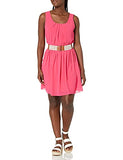 Women's Sleeveless Belted Blouson Dress (Junior's)