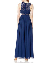 Women's Bandeau Lace And Chiffon Gown